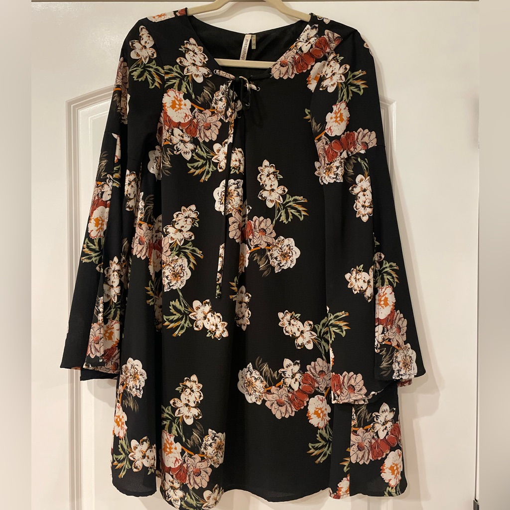 Black Polyester Tunic